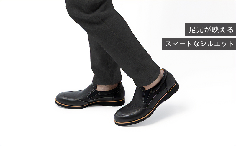 倭イズム ( ヤマトイズム ) 鹿革 シューズ 紳士靴 YA3302 （ ブラック ） 27.0ｃｍ