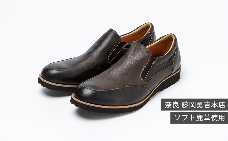 倭イズム ( ヤマトイズム ) 鹿革 シューズ 紳士靴 YA3302 （ ダークブラウン ） 25.0ｃｍ