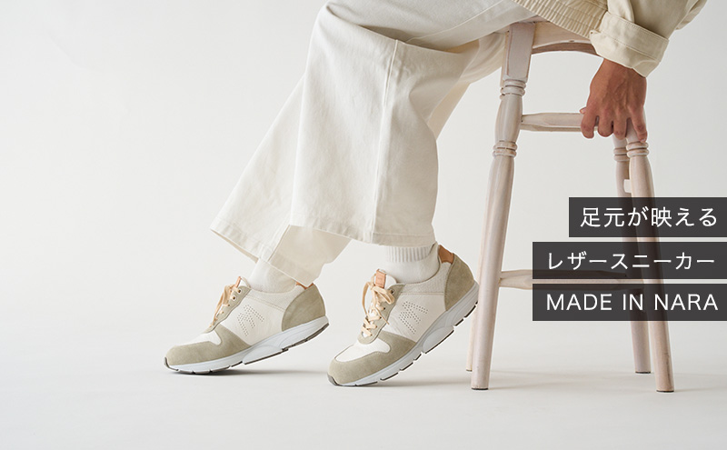 MIDFOOT ( ミッドフッド ) 紳士靴 レザースニーカー MF001JM ( ホワイト ) 4E 25.5cm