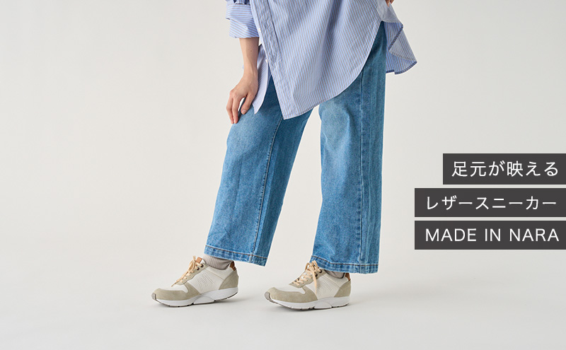 MIDFOOT ( ミッドフッド ) 婦人靴 レザースニーカー MF001JL ( ホワイト ) 4E 23.5cm