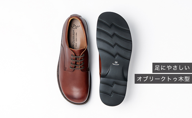 倭イズム ( ヤマトイズム ) 牛革 カジュアルシューズ 紳士靴 YA3320 （ ワイン ）27.0cm