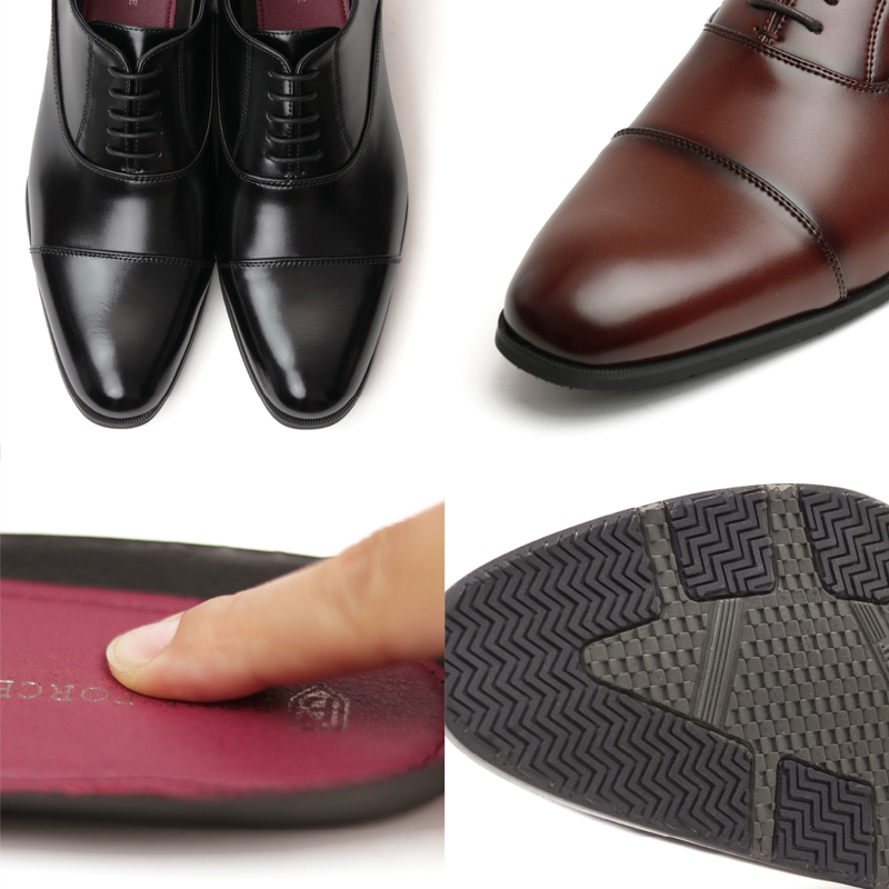 BENE FORCE 日本製ビジネスシューズ ストレートチップ BF8912-DARK BROWN 26.5cm