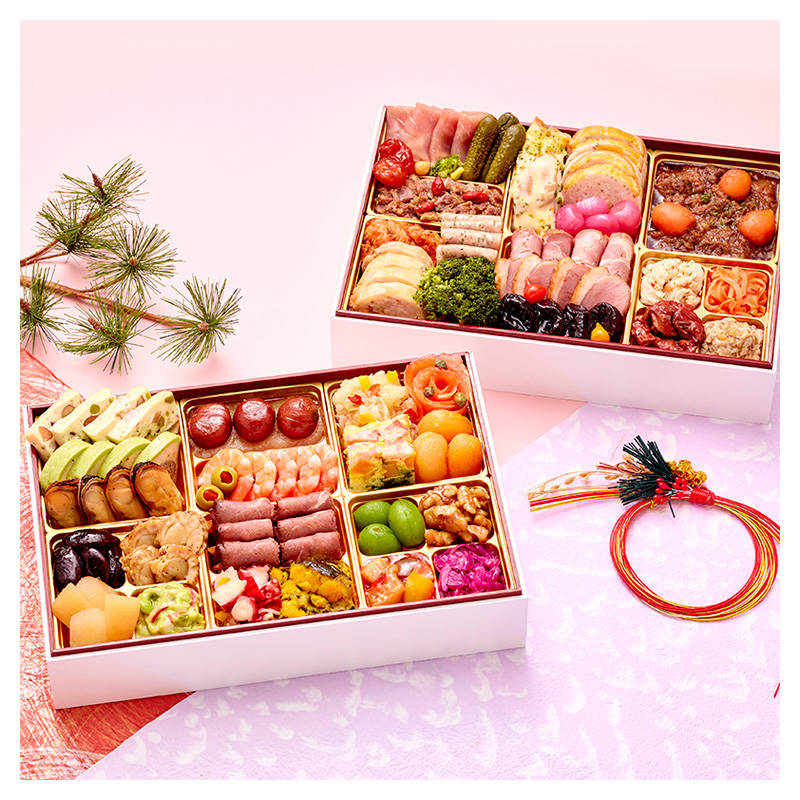 「札幌パークホテル監修」オードブル&肉料理二段重 (4人前・46品目)【 おせち お祝い オードブル 】