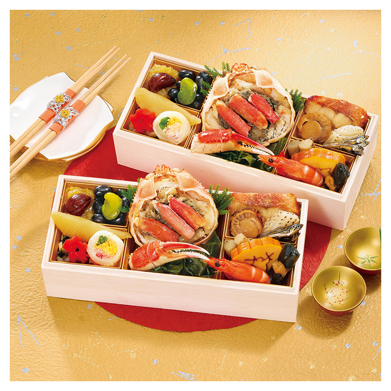 ふく吉　海鮮おせち「華鼓」　(1段2組・2人前・20品目・和・海鮮風)【 おせち お正月 お祝い 海鮮 】