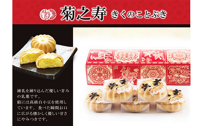 御城之口餅6個入、菊之寿5個入、金魚すくい2箱入