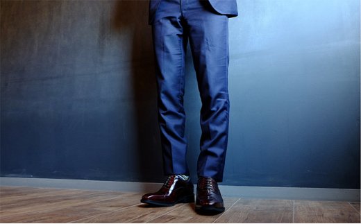 本革 ビジネスシューズ 革靴 紳士靴 6cmアップ シークレットシューズ　No.1301　ワイン 25.5cm