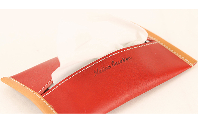 Native Creation ポケットティッシュケース NC3714 全8色 栃木レザー【NAVY】【納期1～2カ月】