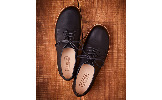 KOTOKA 足なりダービー 牛革 革靴 レディースシューズ KTO-3011 ブラック(婦人靴)23.5cm