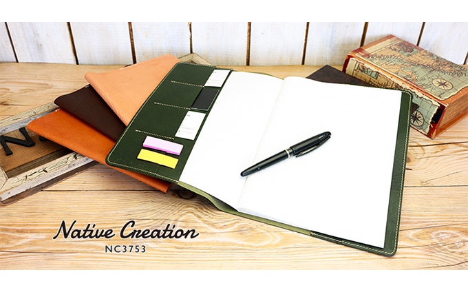 Native Creation B5 ノートカバー NC3753 栃木レザー【BEIGE】