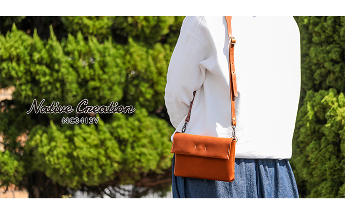 Native Creation ショルダーバッグ NC3412V 栃木レザー 【DARK BROWN】