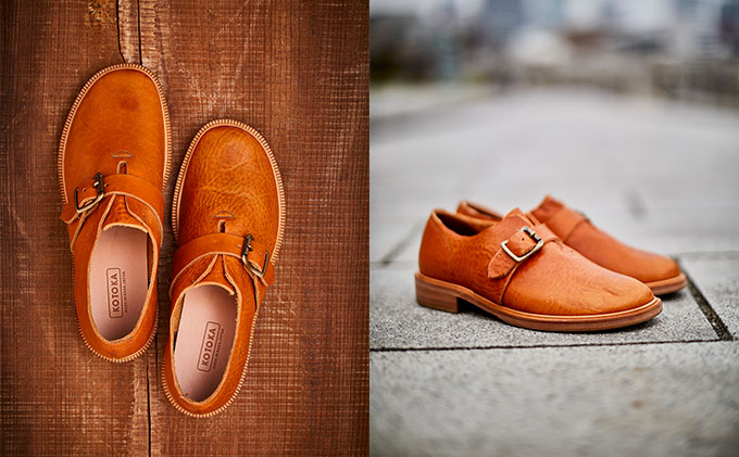 KOTOKA　 一枚革モンク　ナチュラル　 メンズ　28.0cm