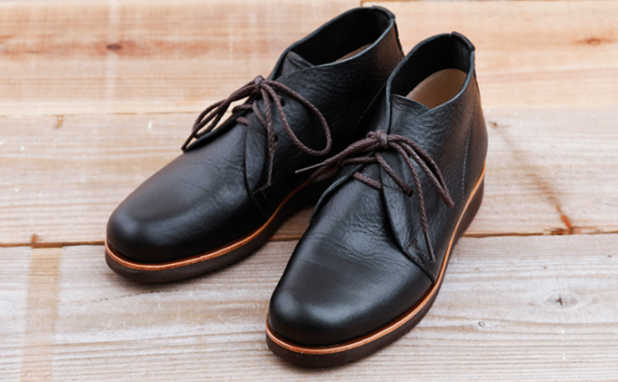 レディース ブーツ 本革 吉野チャッカ 日本製 KOTOKA（コトカ）レザー 日本製 紐 No.KTO-7322ブラック 23.0cm