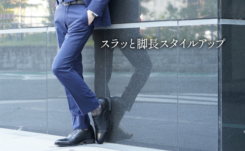 ビジネスシューズ 革靴 6cmアップ シークレットシューズ メンズ ヨーロピアンカーフ 本革 紳士靴 日本製 ストレートチップ 内羽根 紐 レースアップ 牛革 No.CA1301 ブラック 26.5cm