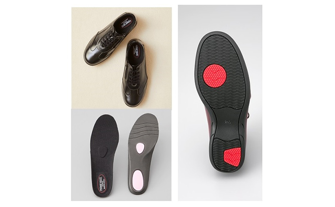 【PIERRE RICCI】ピエールリッチ　やわらか山羊革5Ｅ快適軽量レディースシューズ 　ブラック （婦人靴）24.5cm