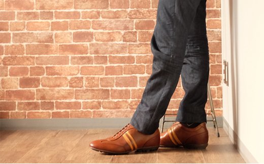 レザースニーカー 本革 カジュアルシューズ 5cmアップ シークレットスニーカー No.899 ブラウン 25.5cm