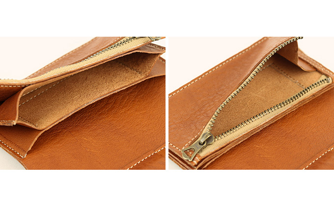 Native Creation 三つ折り財布 NC3736 全7色 栃木レザー【CAMEL】【納期1～2カ月】