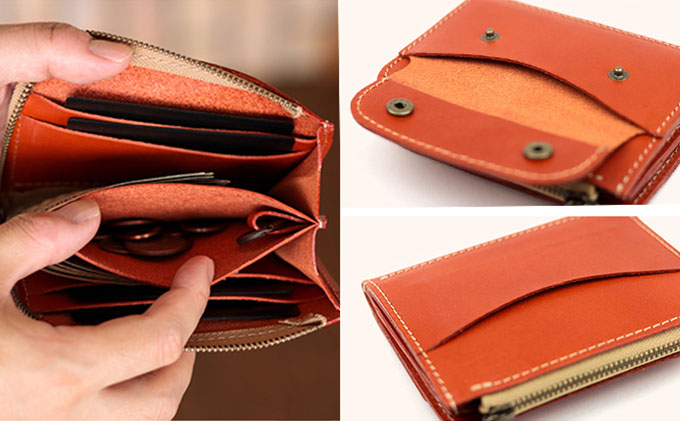 Native Creation L字ファスナー 本革ミニ財布 NC3773 全8色 栃木レザー NAVY