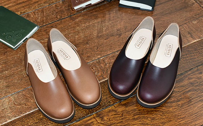 レディース 本革 みやこスリッポン KOTOKA（ことか）レザー 古都 奈良 No.KTO-7385バーガンディ 22.5cm