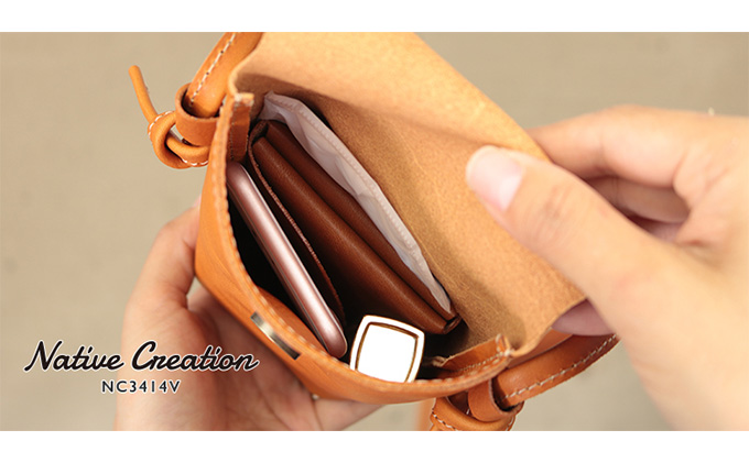 Native Creation 本革ポシェット NC3414V【BLACK】栃木レザー