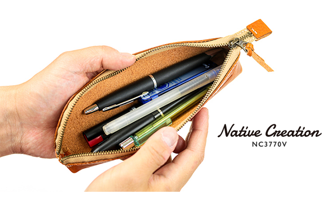 Native Creation 本革ペンケース NC3770V【BROWN】栃木レザー