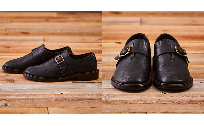 KOTOKA　 一枚革モンク　ブラック　 メンズ　25.0cm