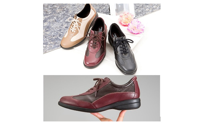 【PIERRE RICCI】ピエールリッチ　やわらか山羊革5Ｅ快適軽量レディースシューズ 　ブラック （婦人靴）24.5cm