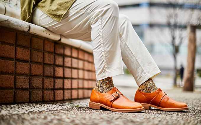 KOTOKA　 一枚革モンク　ナチュラル　 メンズ　28.0cm