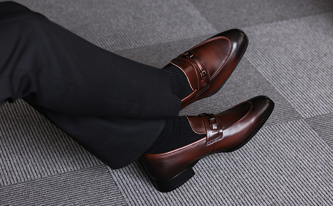 RERiSE TRIGGER RE-3002 本革ビジネスシューズ ビットUチップ DARK BROWN 27.0cm