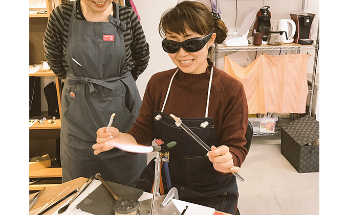 ガラスペンダント体験