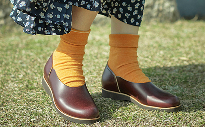 レディース 本革 みやこスリッポン KOTOKA（ことか）レザー 古都 奈良 No.KTO-7385バーガンディ 22.5cm