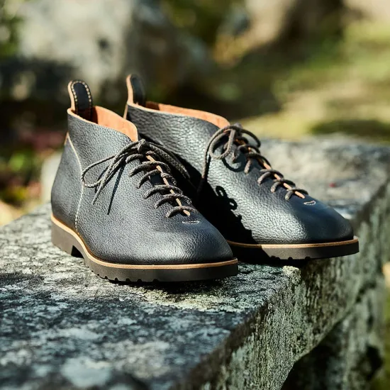 KTO-4007 一枚革ハイカット ブラック　メンズ ファッション 靴 シューズ 本革 25.5cm