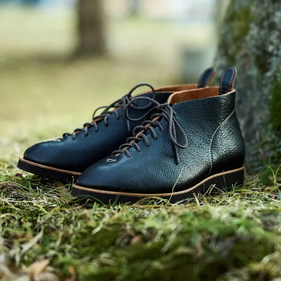 KTO-4007 一枚革ハイカット ブラック　メンズ ファッション 靴 シューズ 本革 25.5cm