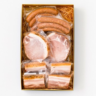 吉野ハムの着色料・保存料無添加ロースハム・ベーコン(計570g)、ソーセージ(3本)×2【配送不可地域：離島】 ハム・ベーコン・ソーセージ 570g