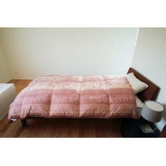 抜群の暖かさ　上質羽毛掛け布団ダウンパワー400(WDD93%1.2kg)　シングル(王朝赤) 王朝赤