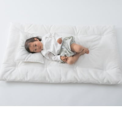 お昼寝敷布団サイズ80×130cm　きなり　ふわふわ綿