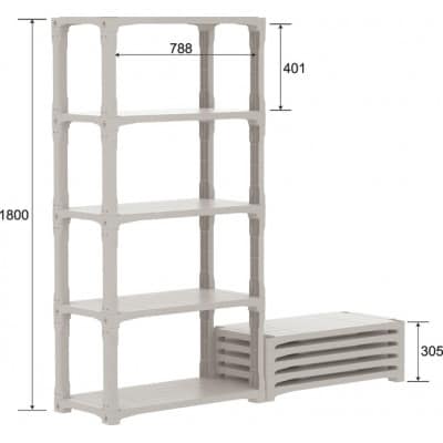TLプラスチック棚9045