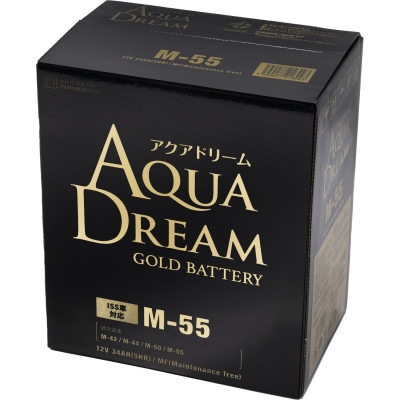 AQUADREAM GOLD 自動車始動用バッテリー ISS車対応  M-55 1個【配送不可地域：沖縄県】