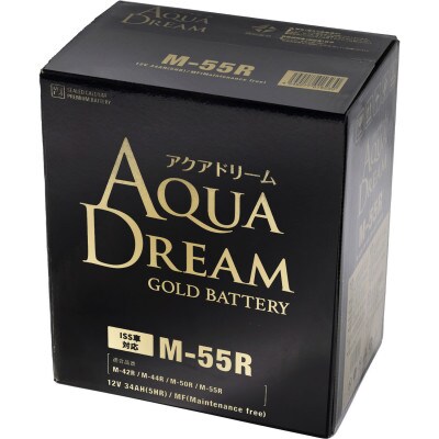 AQUADREAM GOLD 自動車始動用バッテリー ISS車対応  M-55R 1個【配送不可地域：沖縄県】