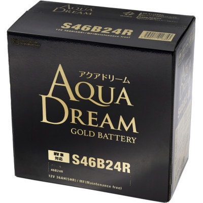 AQUADREAM GOLD ハイブリッド車補機用バッテリー S46B24R 1個【配送不可地域：沖縄県】