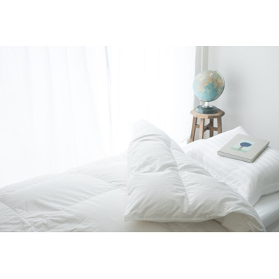 高品質ダブル羽毛掛け布団440DP80サテン長超綿ホワイトマザーグース95%1.8kg白