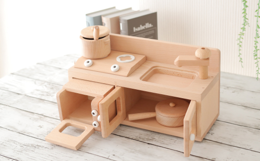 木製おもちゃのだいわのミニキッチンセット《ホワイト》