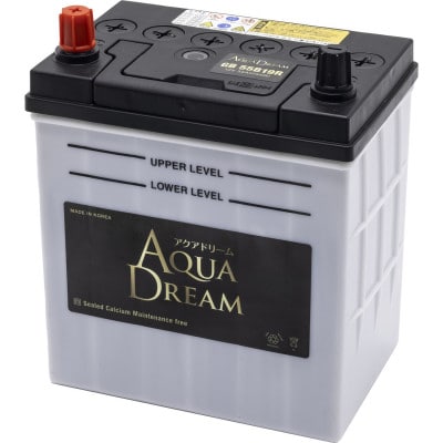 AQUADREAM GOLD 自動車始動用バッテリー 充電制御車対応  55B19R 1個【配送不可地域：沖縄県】