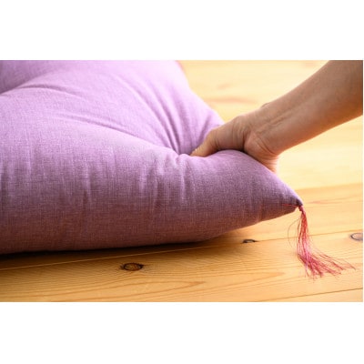 紬ローズパープル小座布団45cm×45cm　1枚