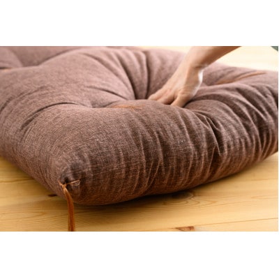 紬ダークブラウン小座布団45cm×45cm　2枚セット