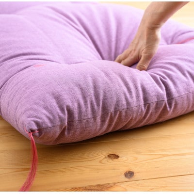 紬ローズパープル3人掛け用ごろ寝座布団