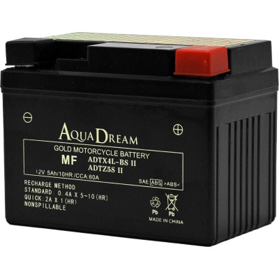 AQUADREAM GOLD バイク用バッテリー 液入充電済 ADTX4L-BSII/5SII 1個【配送不可地域：沖縄県】