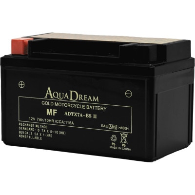 AQUADREAM GOLD バイク用バッテリー 液入充電済 ADTX7A-BS II 1個【配送不可地域：沖縄県】