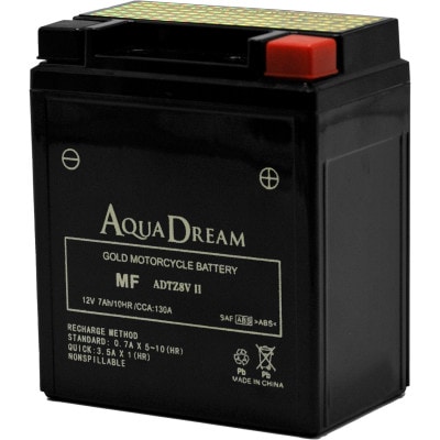 AQUADREAM GOLD バイク用バッテリー 液入充電済 ADTZ8V II 1個【配送不可地域：沖縄県】
