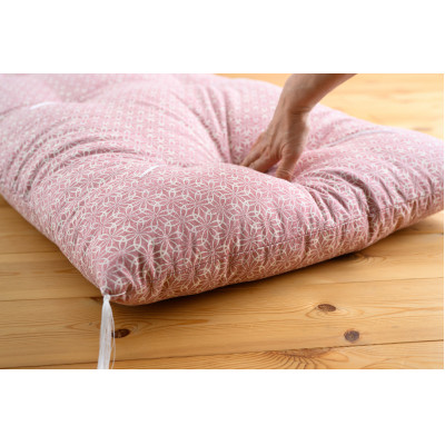 ピンク花3人掛け用ごろ寝座布団1枚