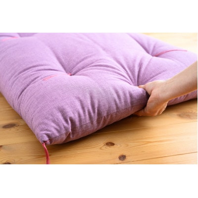紬ローズパープル3人掛け用ごろ寝座布団